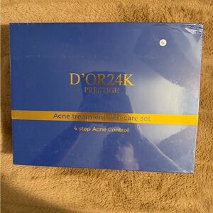 D'OR24K Prestige Acne Treatment Skin Care Set - Blue & Gold